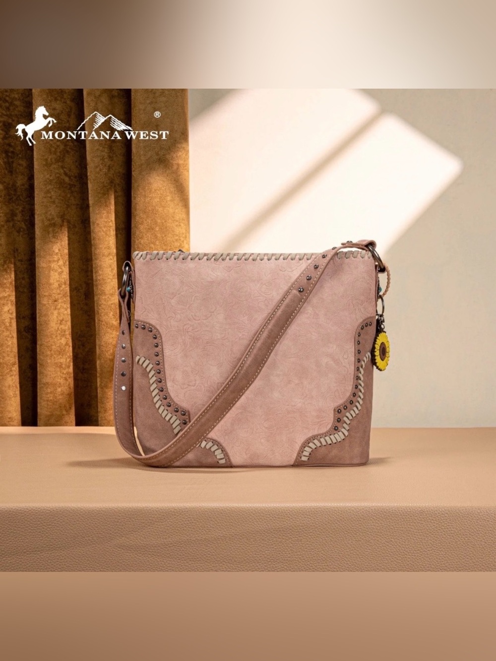 Montana West Embossed Collection Hobo Shoulder Bag NWT